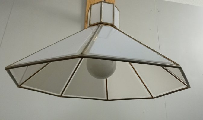 French Glass Ceiling Lamp, 1970s-GJF-1452832