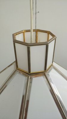 French Glass Ceiling Lamp, 1970s-GJF-1452832