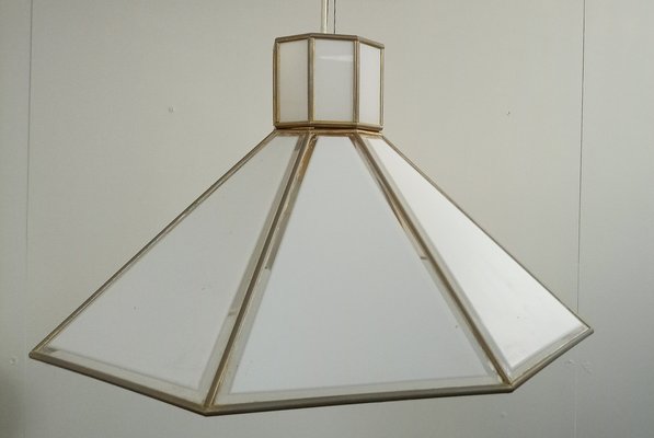 French Glass Ceiling Lamp, 1970s-GJF-1452832