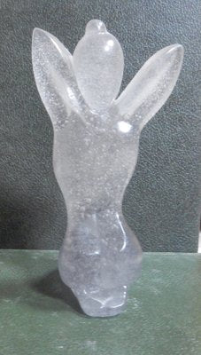 French Glass Paste Statuette of Woman Stretching-RDN-1451532