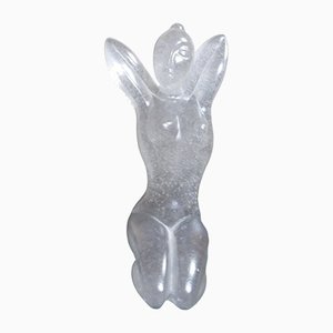 French Glass Paste Statuette of Woman Stretching-RDN-1451532