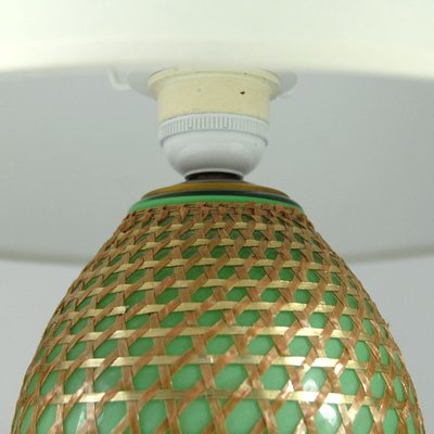 French Glass Table Lamp, 1950s-GIW-1453045