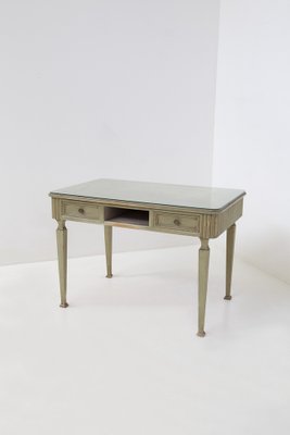 French Glass, Wood and Brass Rustic Desk, 1890s-RCE-1406339