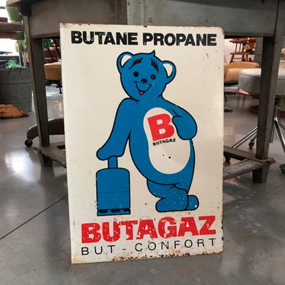 French Glazed Advertising Butagaz Sign, 1950s-BVG-570954