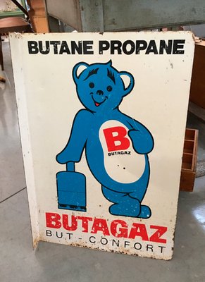 French Glazed Advertising Butagaz Sign, 1950s-BVG-570954