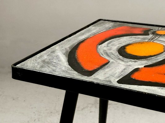 French Glazed Ceramic Coffee Table by Jean & Robert Cloutier, Vallauris, 1950s-NLF-1338468