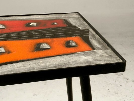 French Glazed Ceramic Coffee Table by Jean & Robert Cloutier, Vallauris, 1950s-NLF-1338468