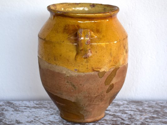 French Glazed Pottery Confit Pot, 1800s-BTG-1707108