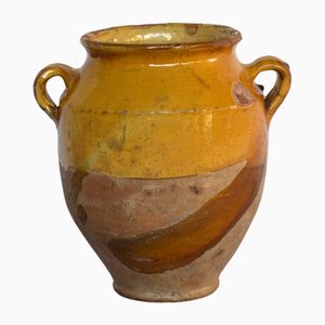 French Glazed Pottery Confit Pot, 1800s-BTG-1707108