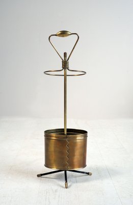 French Golden Brass Umbrella Stand by Mathieu Matégot, 1950s-FQ-582847