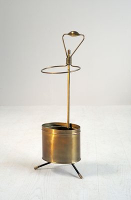 French Golden Brass Umbrella Stand by Mathieu Matégot, 1950s-FQ-582847