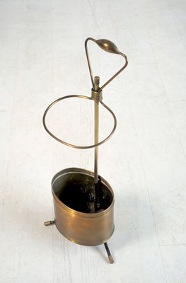 French Golden Brass Umbrella Stand by Mathieu Matégot, 1950s-FQ-582847