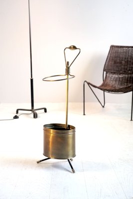 French Golden Brass Umbrella Stand by Mathieu Matégot, 1950s-FQ-582847