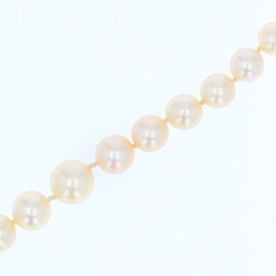 French Golden Falling Cultured Pearl Necklace, 1950s-OLU-981472