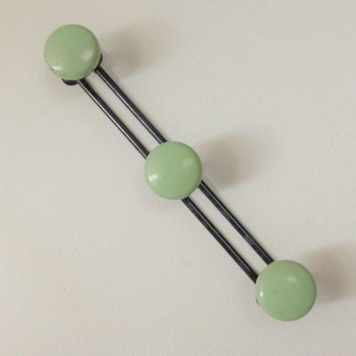 French Green Metal Coat Rack, 1950s-WK-1057279