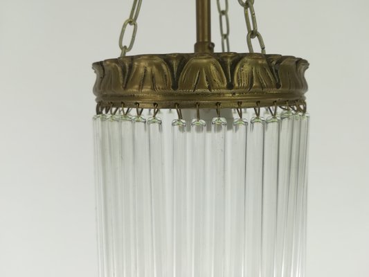 French Guest Room Lamp with Glass Bars, 1920s-KDB-1417453