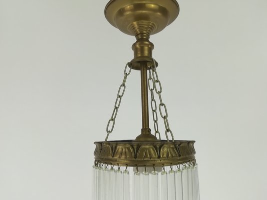 French Guest Room Lamp with Glass Bars, 1920s-KDB-1417453