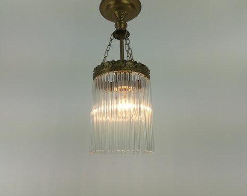 French Guest Room Lamp with Glass Bars, 1920s-KDB-1417453