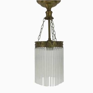 French Guest Room Lamp with Glass Bars, 1920s-KDB-1417453