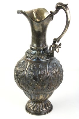 French Handle Jug in 900 Silver, 1890s-ZWH-2020572