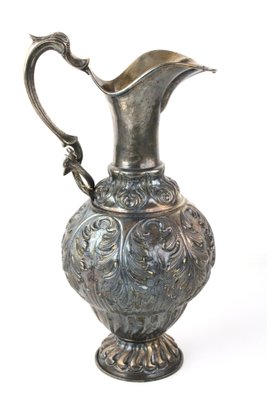 French Handle Jug in 900 Silver, 1890s-ZWH-2020572