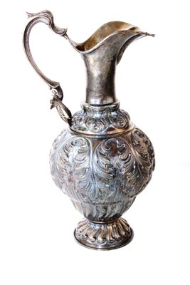 French Handle Jug in 900 Silver, 1890s-ZWH-2020572