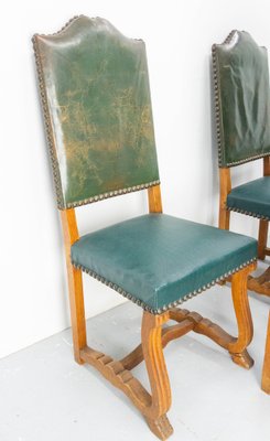 French High Back Dining Chairs, 1920s, Set of 6-RIU-589450