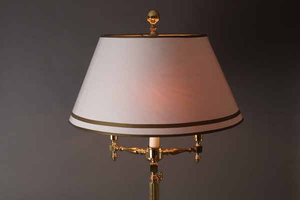 French Hollywood Regency Bouillotte Floor Lamp in Brass, 1970s-ESB-1790839