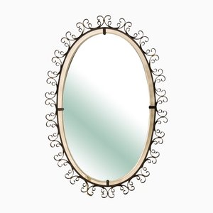 French Illuminated Mirror in Metal Frame, 1960s-RIU-1142254