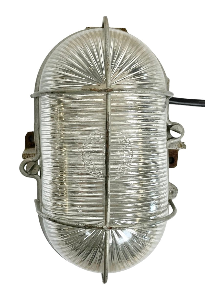 French Industrial Cast Iron Wall Lamp from Electro Fonte, Paris, 1960s