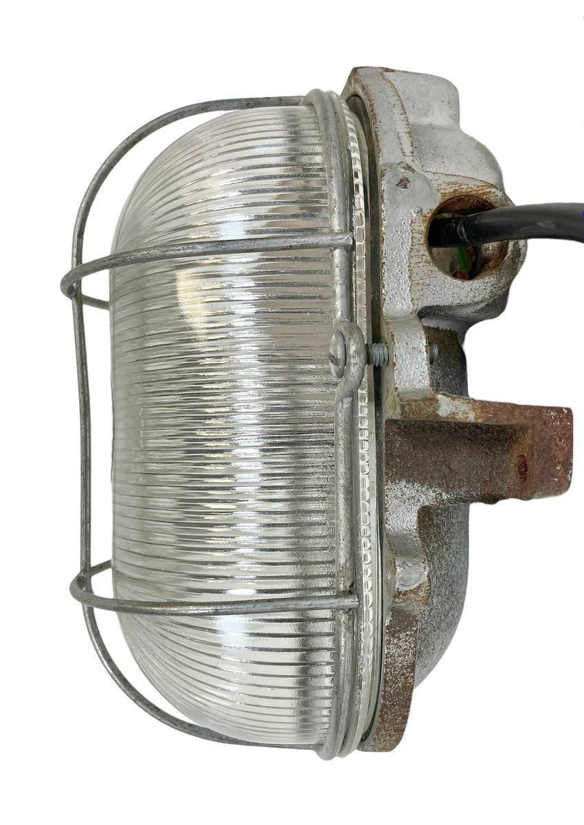 French Industrial Cast Iron Wall Lamp from Electro Fonte, Paris, 1960s