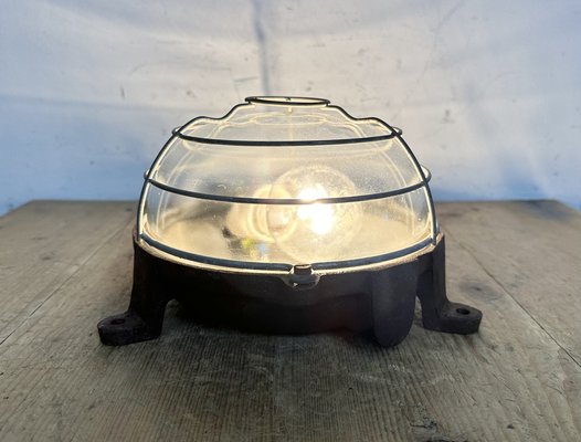 French Industrial Cast Iron Wall or Ceiling Light, 1950s-CGF-1726168