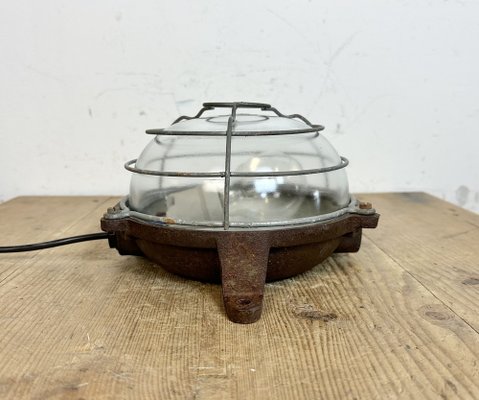 French Industrial Cast Iron Wall or Ceiling Light, 1950s-CGF-1726168