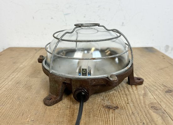 French Industrial Cast Iron Wall or Ceiling Light, 1950s-CGF-1726168