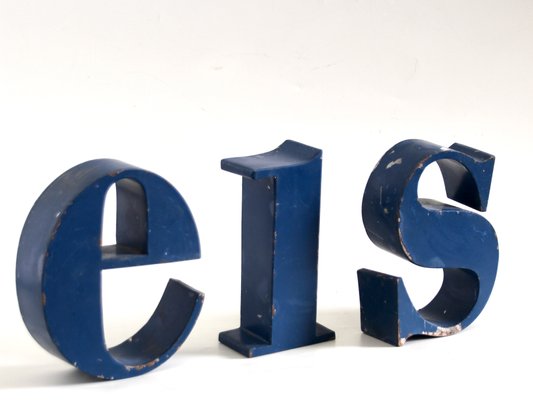 French Industrial EIS or SIE Letter Set, 1950s, Set of 3-SY-904474