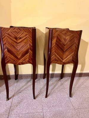 French Inlaid Bedside Tables, 1930s, Set of 2-WRQ-1750057