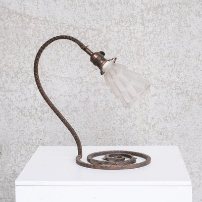 French Iron and Glass Table Lamp-JRP-1760233