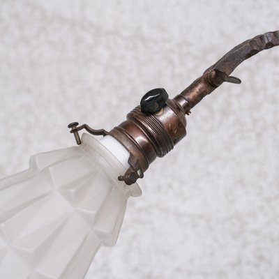 French Iron and Glass Table Lamp-JRP-1760233