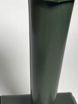 French Jacques Adnet Style Table Lamp in Green Leather, 1940-UR-1385709