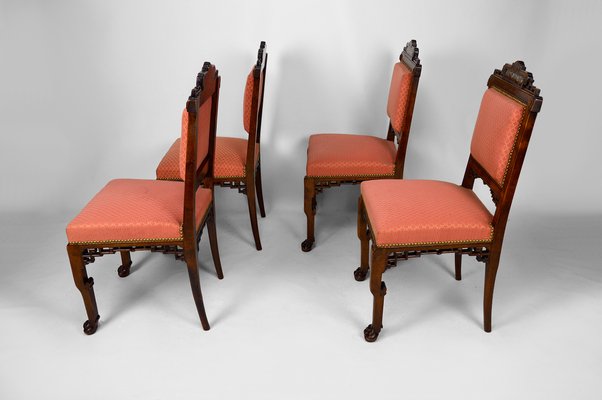 French Japanese Style Chairs by Gabriel Viardot, 1880s, Set of 4-XNH-1117539