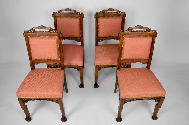 French Japanese Style Chairs by Gabriel Viardot, 1880s, Set of 4-XNH-1117539