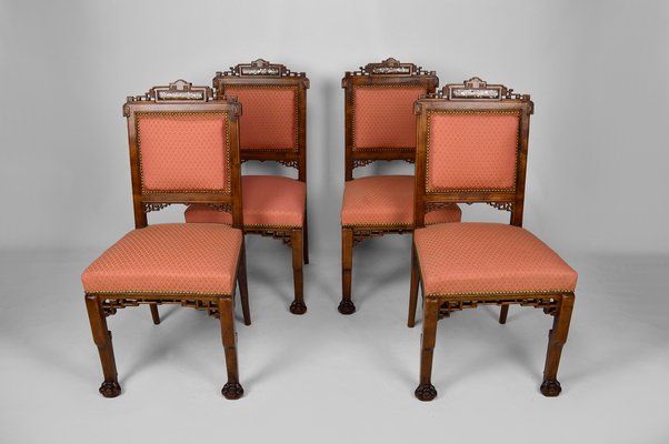 French Japanese Style Chairs by Gabriel Viardot, 1880s, Set of 4-XNH-1117539