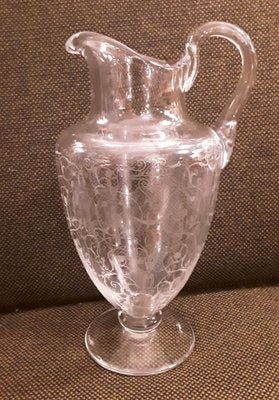 French Jug in Engraved Crystal Glass from Baccarat, 1970s-HOI-1705951