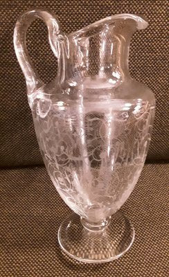 French Jug in Engraved Crystal Glass from Baccarat, 1970s-HOI-1705951