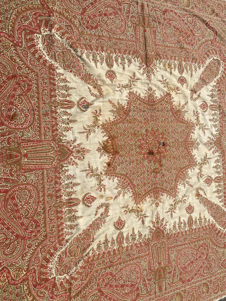 French Kashmir Square Shawl, 1890s