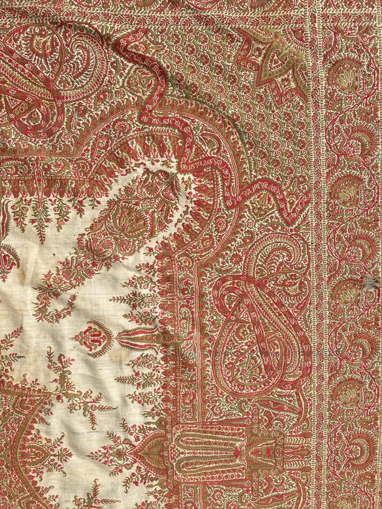 French Kashmir Square Shawl, 1890s