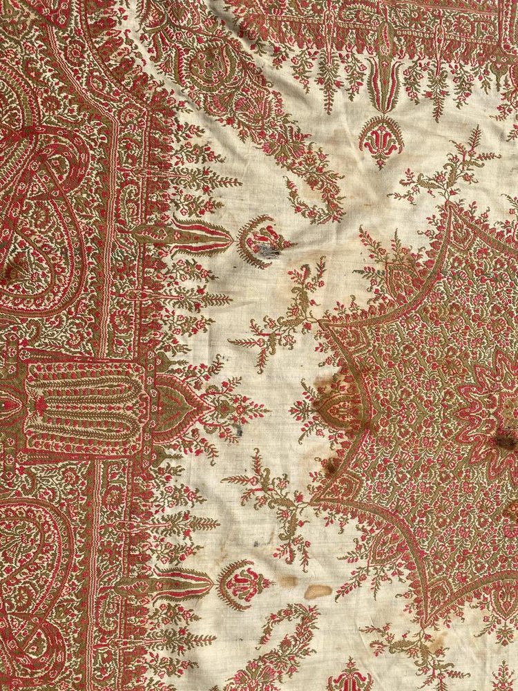 French Kashmir Square Shawl, 1890s