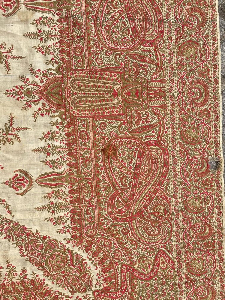 French Kashmir Square Shawl, 1890s