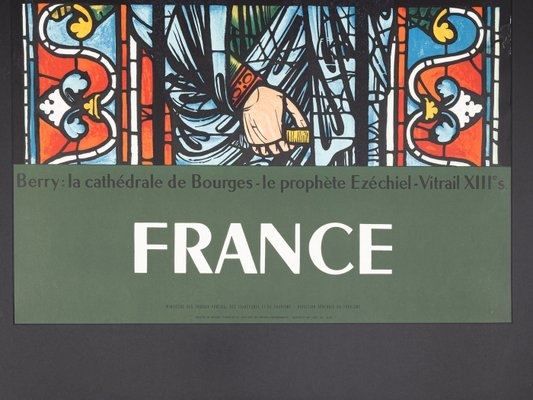 French La Cathédrale de Bourges Travel Poster from SNCF, Framed-GPP-1139971