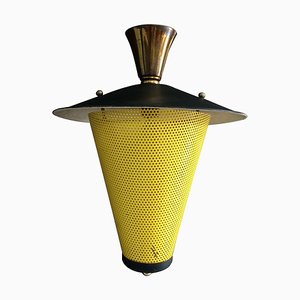 French Lantern Pendant Lamp in the Style of Mathieu Mategot, 1950s-RQV-822352